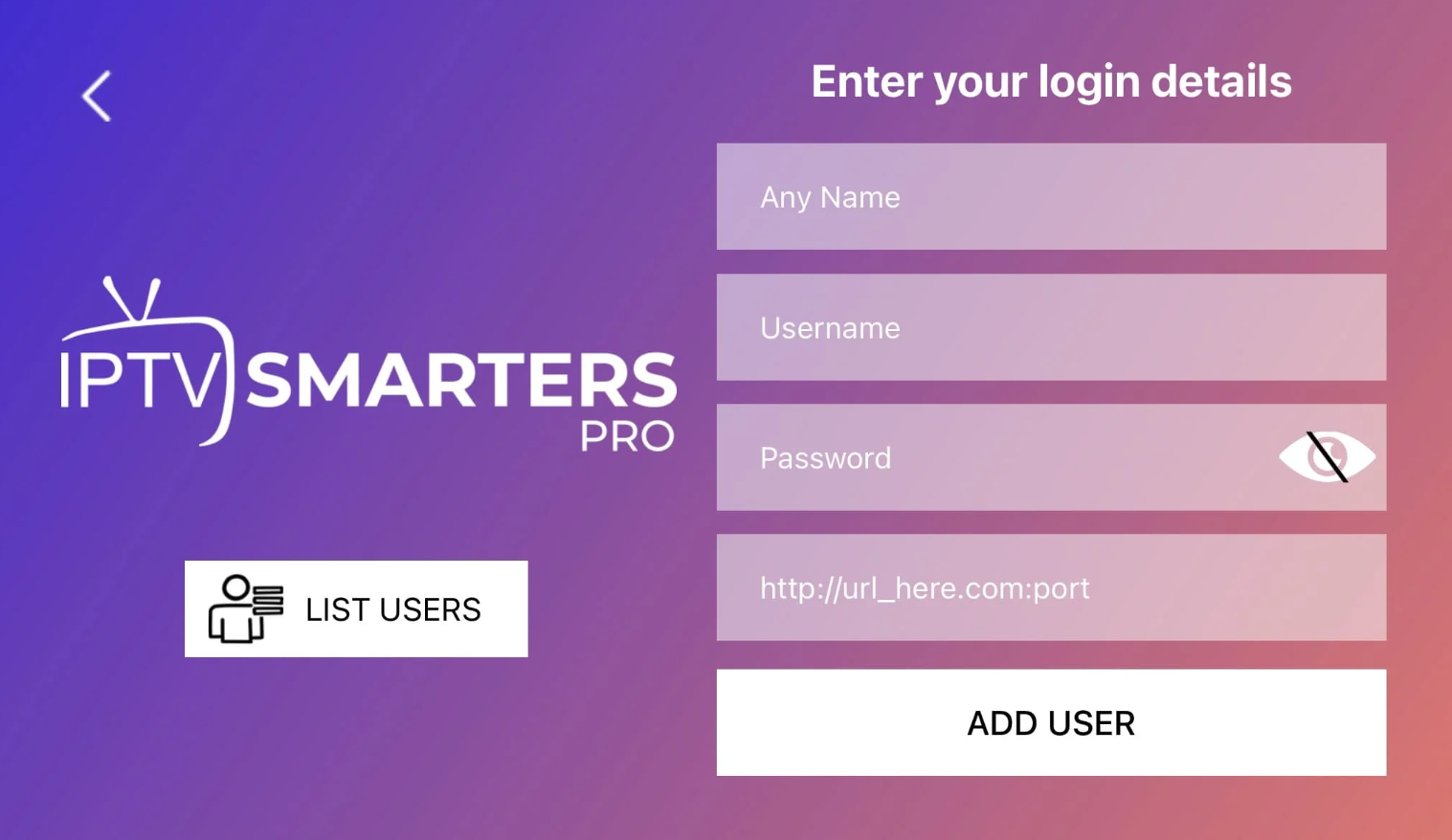 iptv smarters pro login