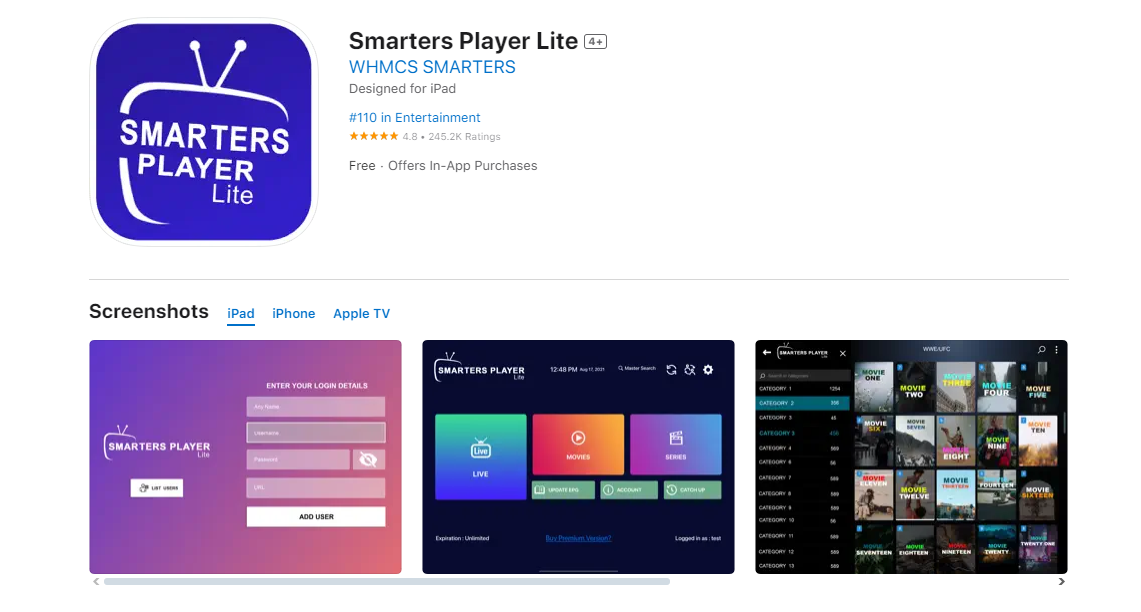 smarters player lite
