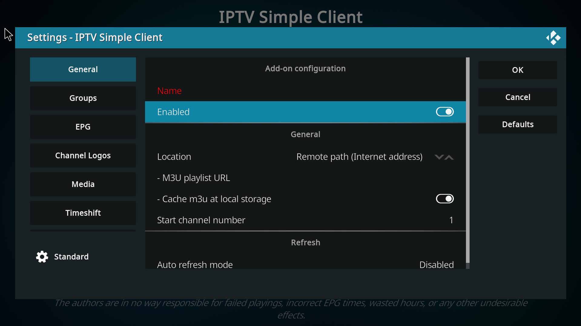 addon settings kodi
